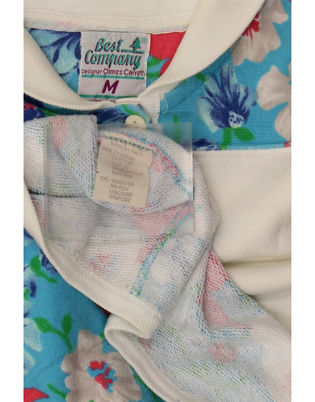 Bedste firma Dame Oversized 1/2 Ærmet Top UK 14 Medium Blue Floral