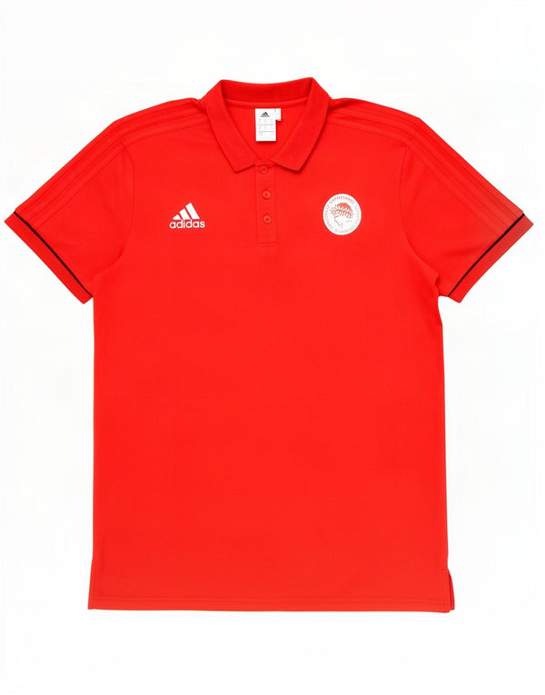Adidas grafisk poloshirt til mænd XL rød bomuld