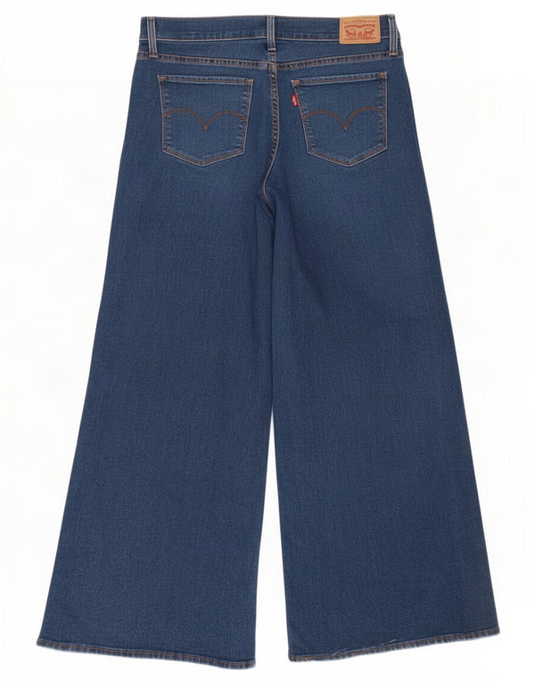 Levi's Womens 318 Shaping Wide Leg Jeans W30 L28 Blue Cotton