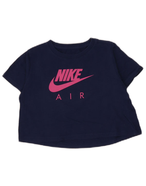 Nike piger grafisk t-shirt top 10-11 år medium marineblå