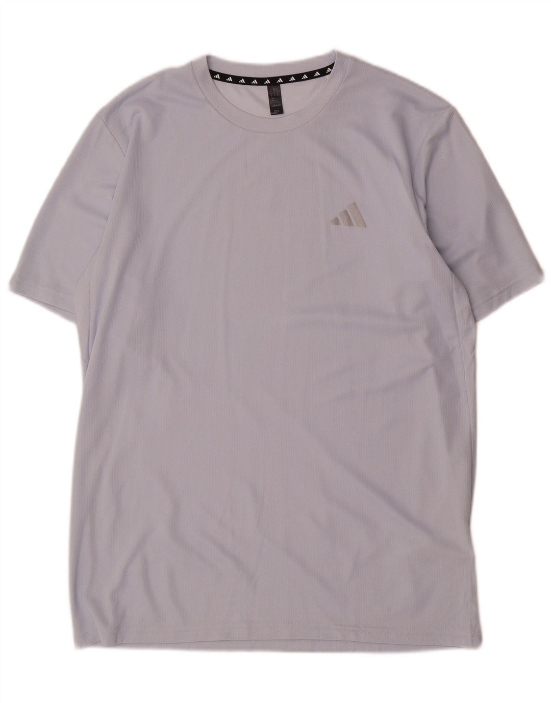 Adidas T-shirt top mellem grå polyester til mænd