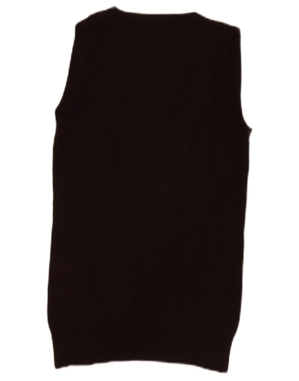 Zara Dame Vest Tank Top UK 8 Small Brown Viscose