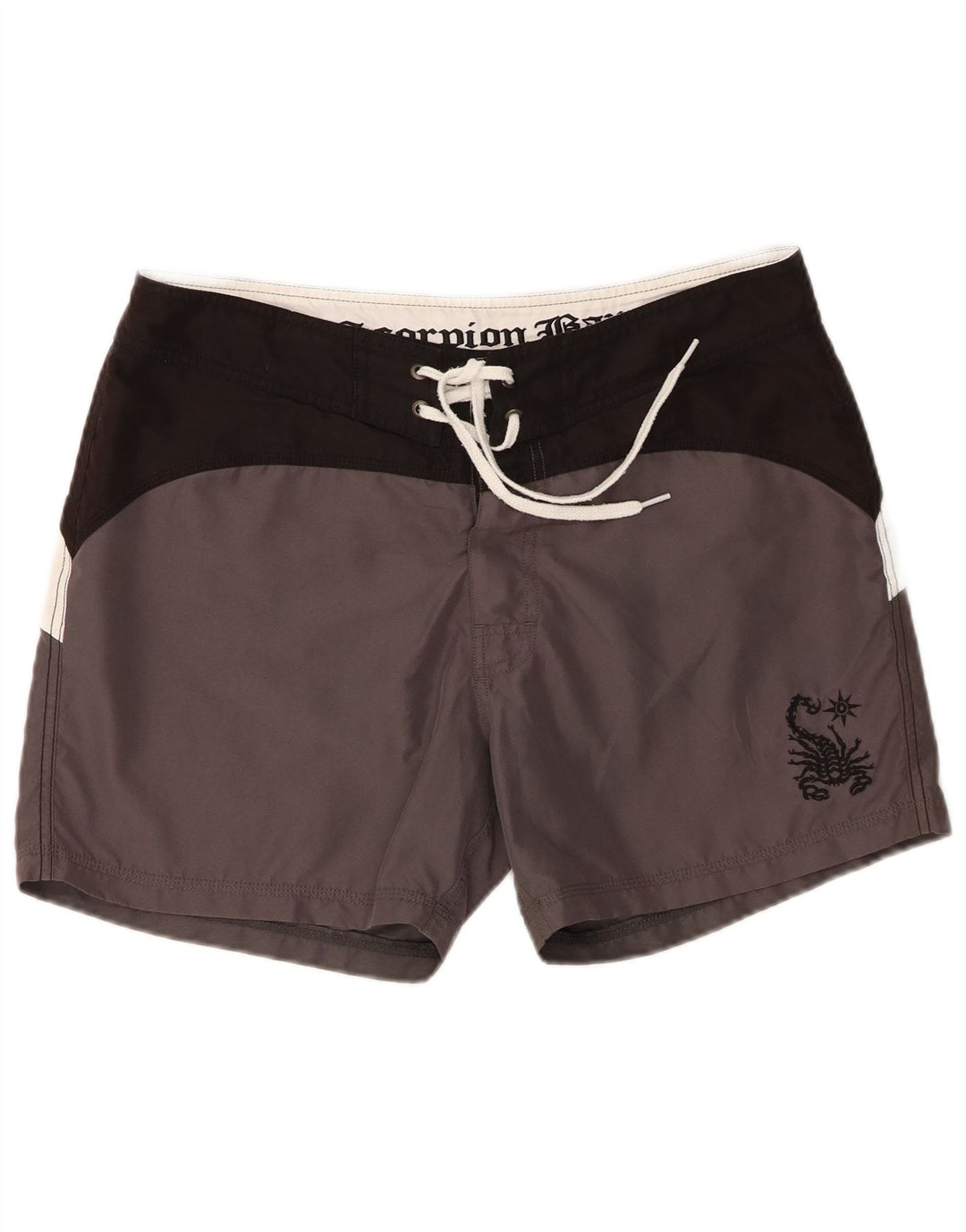 Scorpion Bay Herre grafiske svømmeshorts, store grå farveblok polyester