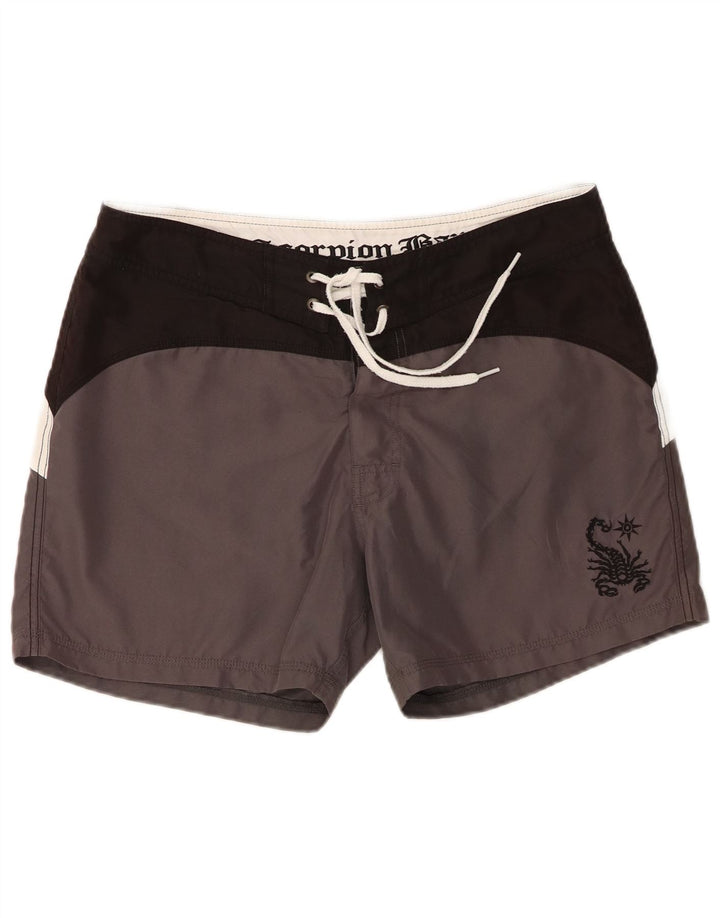 Scorpion Bay Herre grafiske svømmeshorts, store grå farveblok polyester