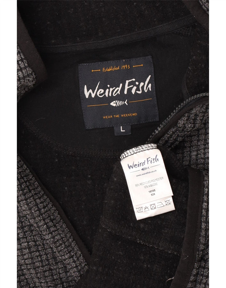 Weird Fish Herre Fleecejakke UK 40 Large Grå Polyester