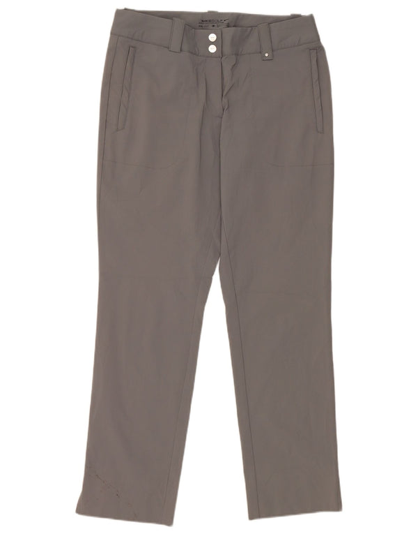 Nike Dame Dri Fit Straight Chino Bukser UK 10 Small W30 L28 Grå