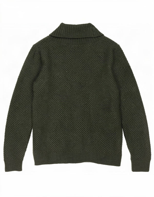 Marks & Spencer Mens V-Neck Jumper Sweater Small Green Acrylic