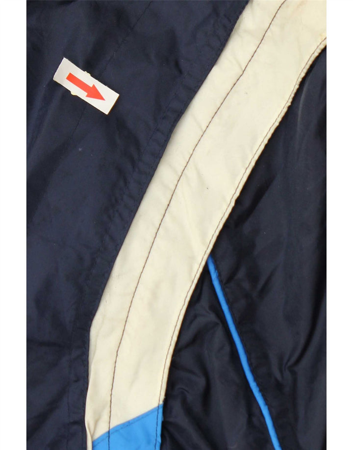 Kappa Herre Graphic Windbreaker Jacket UK 40 Large Navy Blue Colourblock