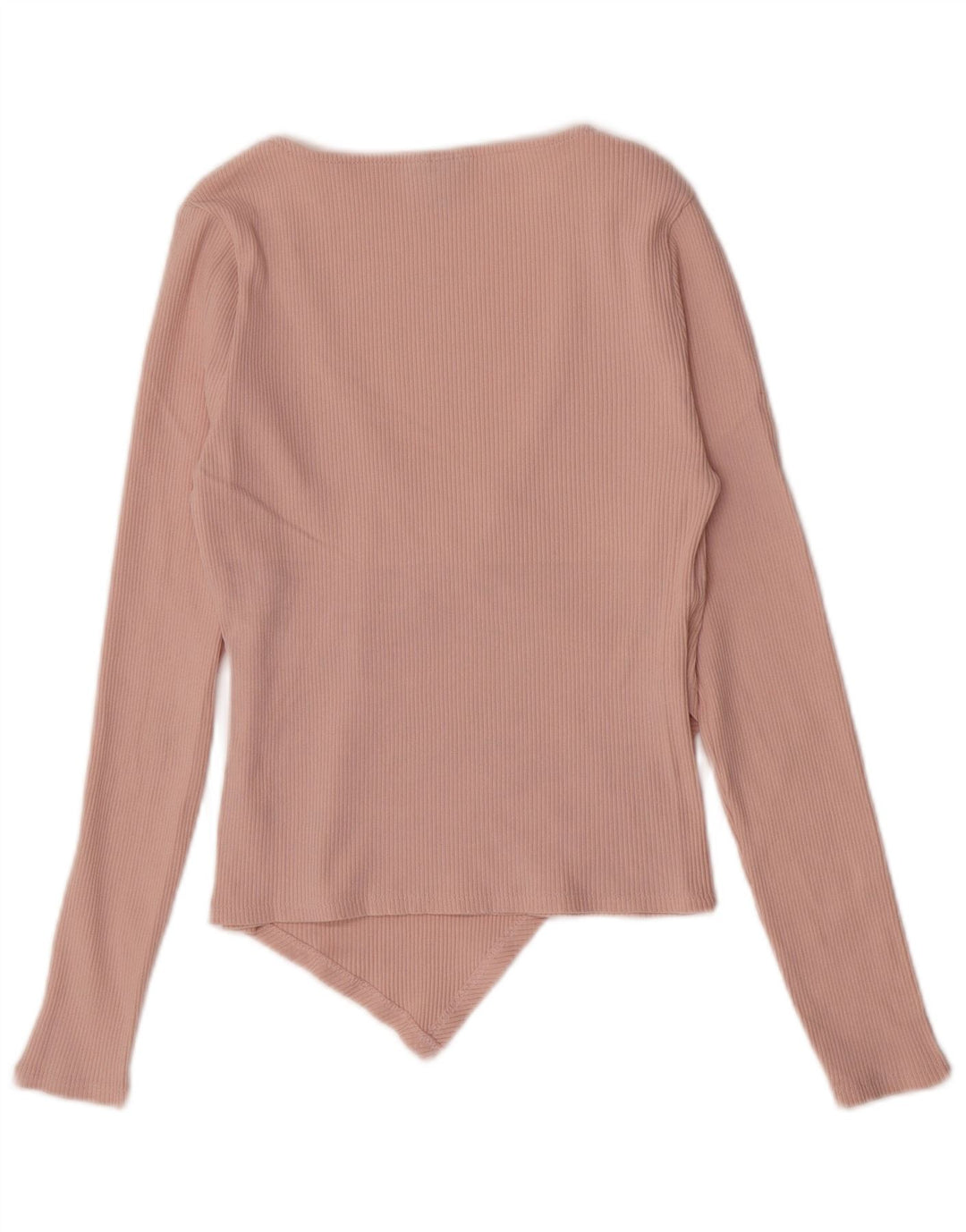 Topshop Dame Crop Top Langærmet UK 12 Medium Pink Bomuld