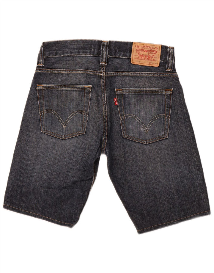 LEVI'S Herre 512 Slim Denim Shorts W29 Små blå bomuld