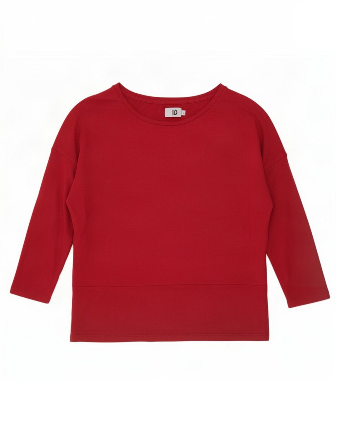 Dacks oversize top til kvinder 3/4 ærmer UK 14 Medium Burgundy