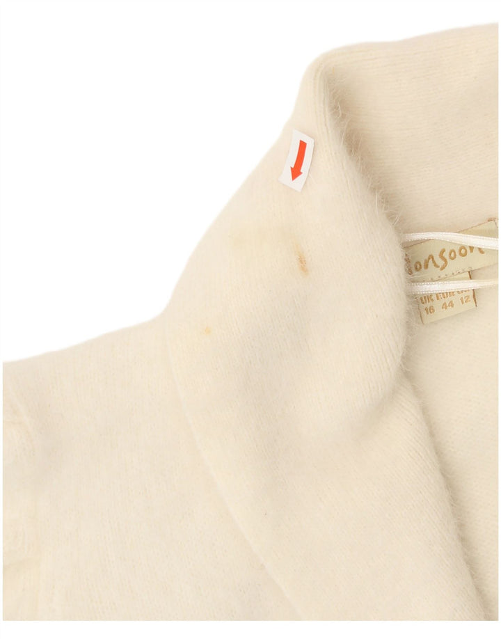 Monsoon Womens Bolero Jumper UK 16 Large Off White Angora