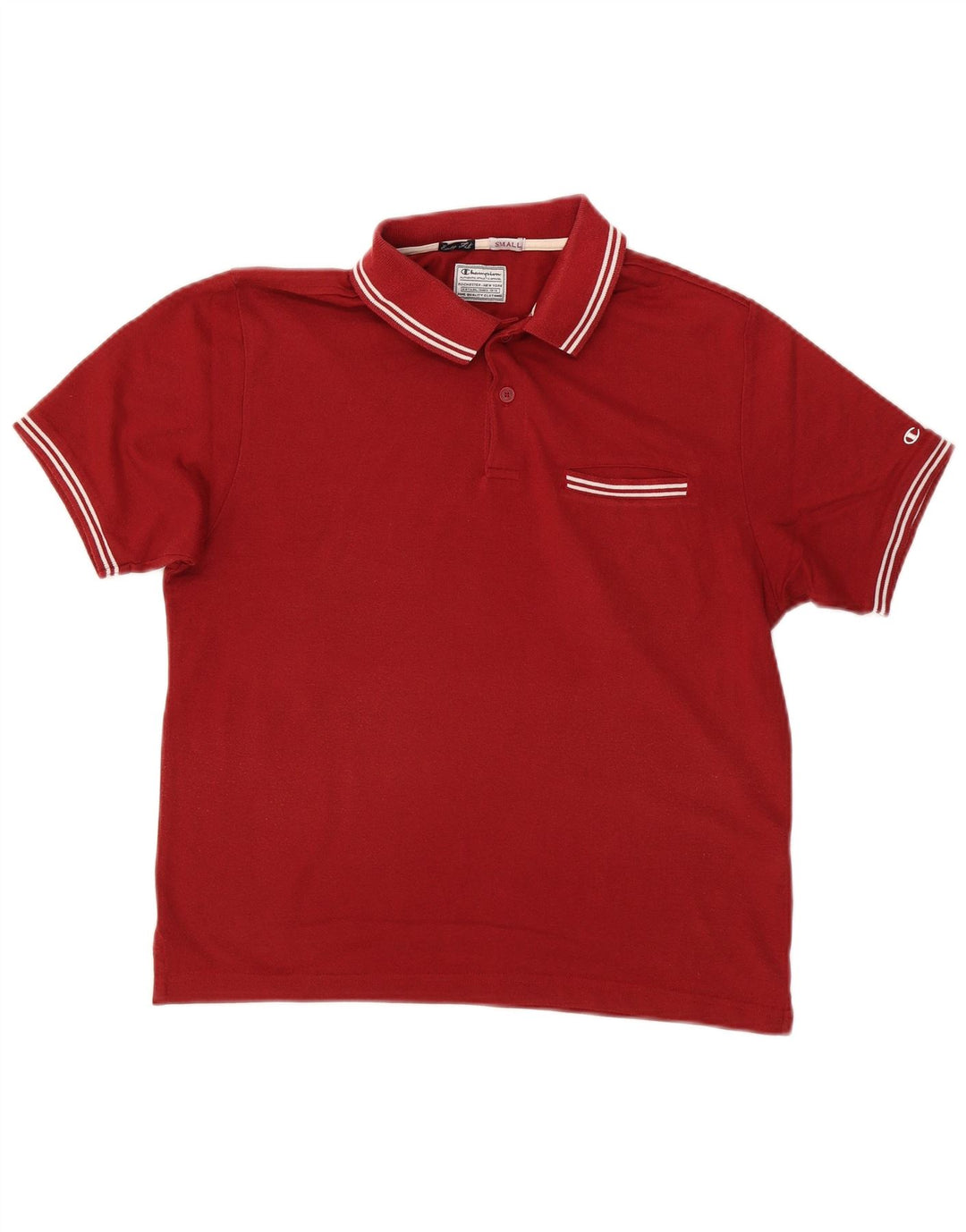 CHAMPION Herre Easy Fit Polo Shirt Lille Rød Bomuld