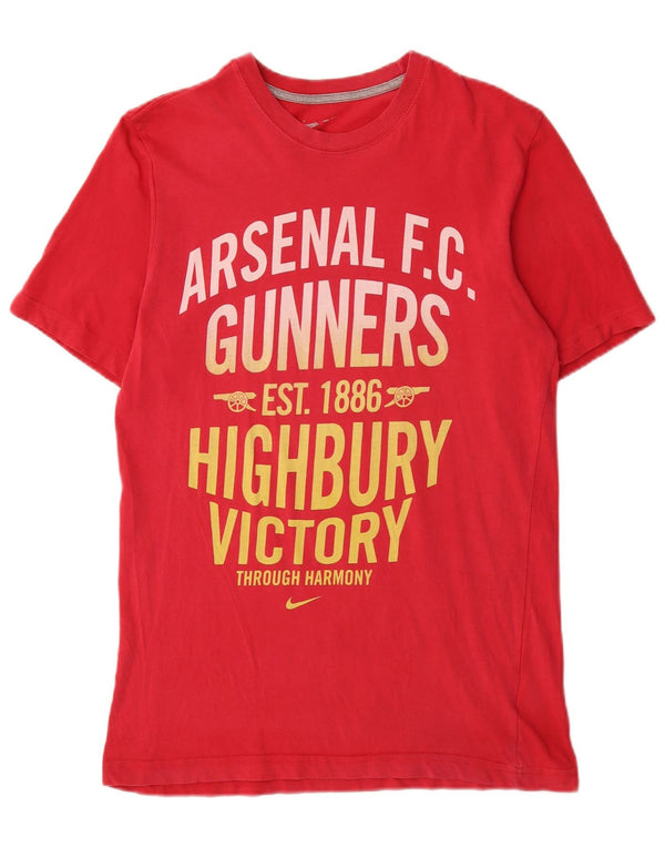 Nike Herre Arsenal Standard Fit Grafisk T-shirt Top Medium Rød Bomuld