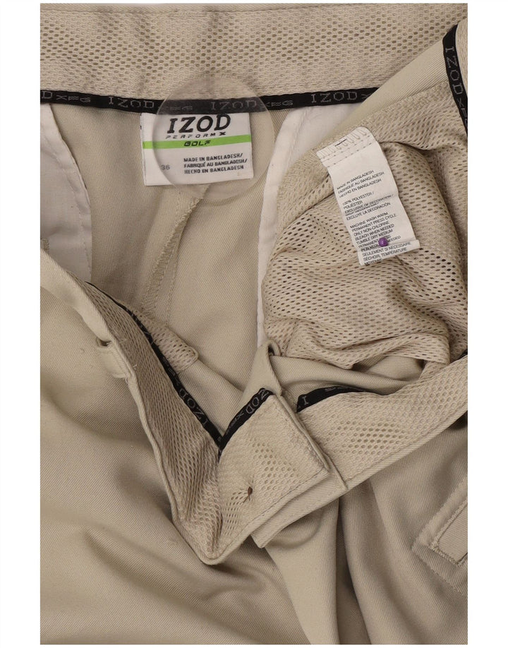 Izod Herre Cargo Shorts W36 Large Beige Polyester