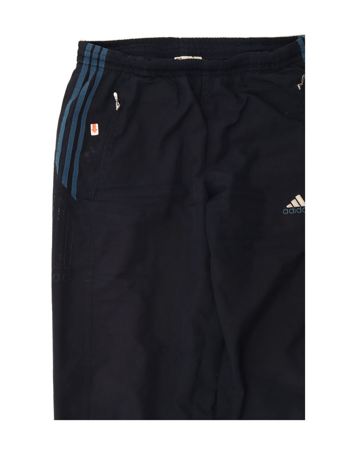 ADIDAS Mens Tracksuit Trousers Joggers UK 38/40 Medium Navy Blue Polyester Vintage Adidas and Second-Hand Adidas from Messina Hembry 