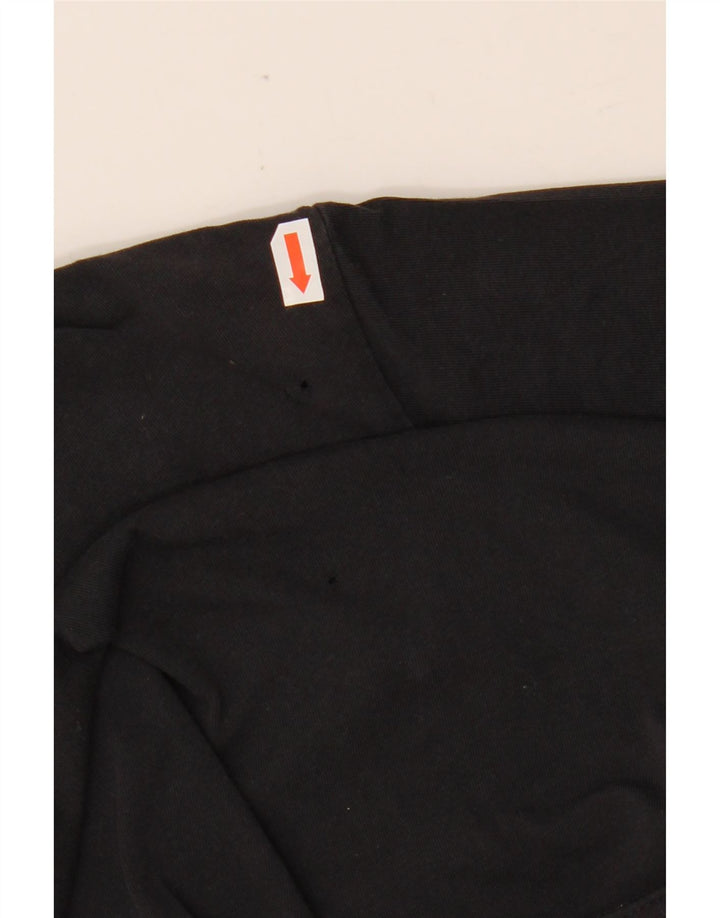 NIKE Grafisk T-shirt top til kvinder UK 14 Medium Sort bomuld