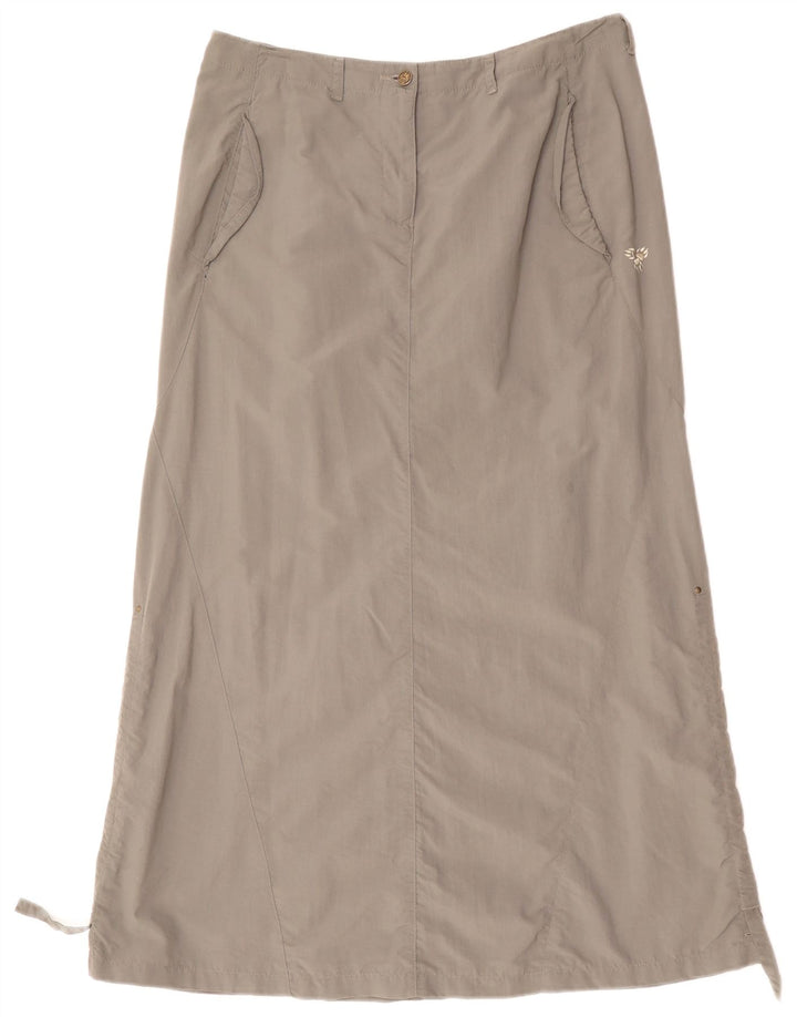 Jack Wolfskin Dame Rejse Maxi Nederdel UK 12/14 Medium W32 Grå Polyamid