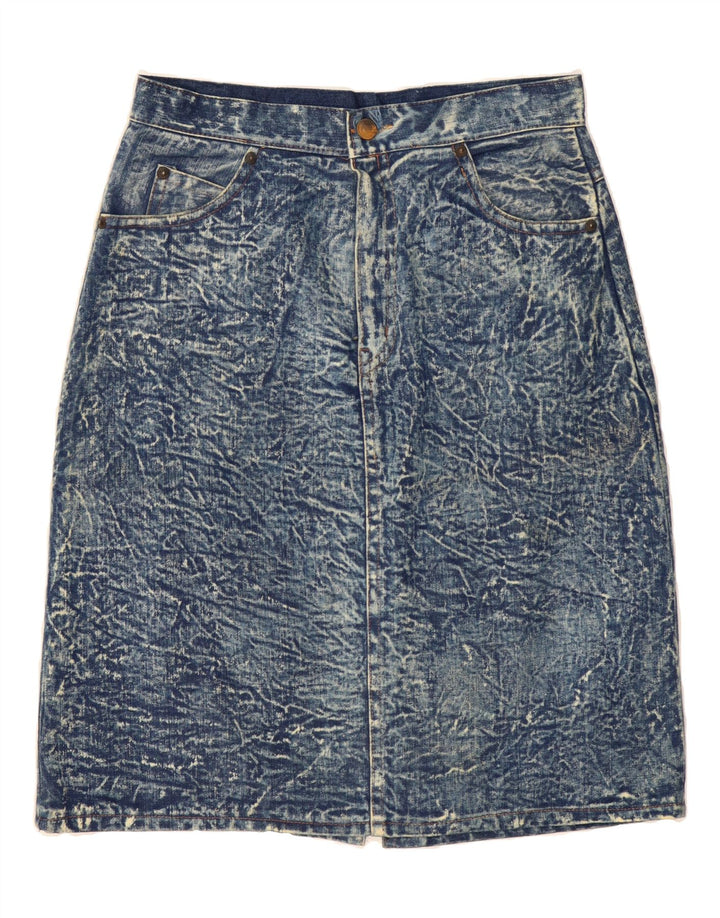 VINTAGE Womens Denim Skirt W28 Medium Blue Vintage Vintage and Second-Hand Vintage from Messina Hembry 