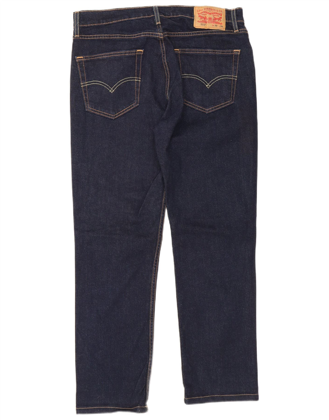 LEVI'S Herre 511 Slim Jeans W33 L30 Marineblå Bomuld