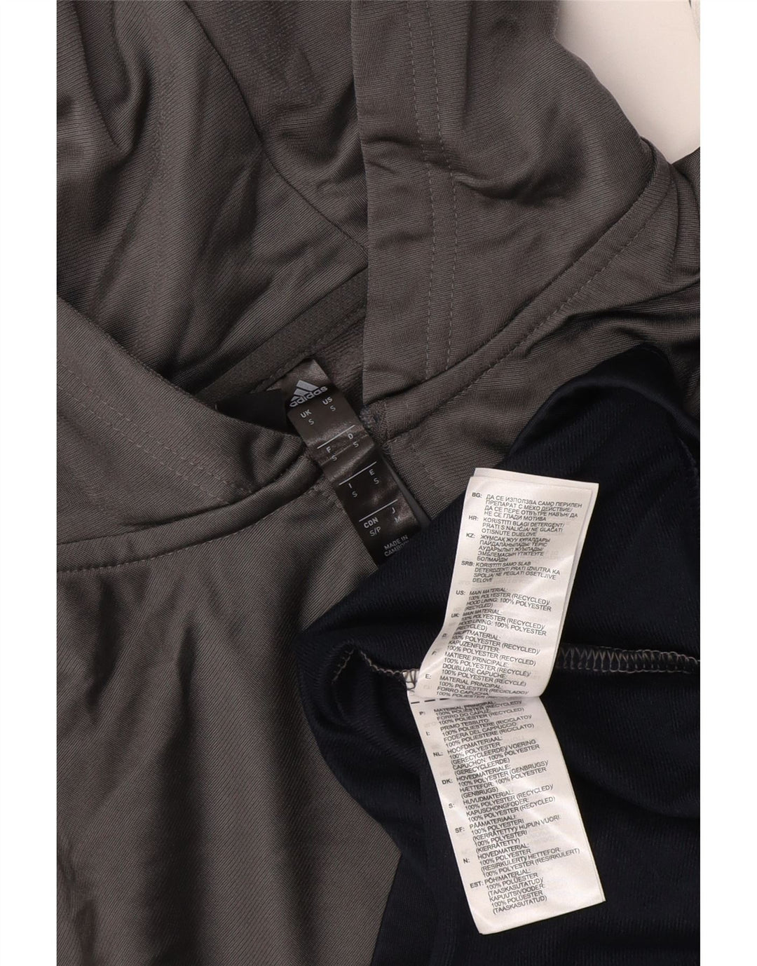 Adidas Hættetrøje til mænd Small Grå Colourblock Polyester