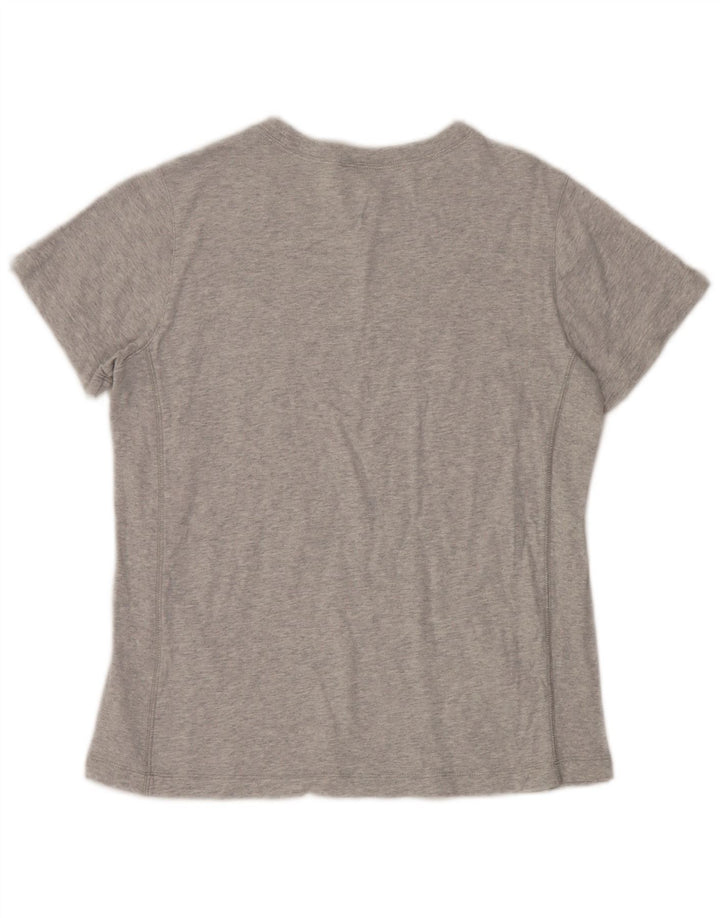 CHAMPION Dame T-Shirt Top UK 14 Medium Grey Flecked Bomuld