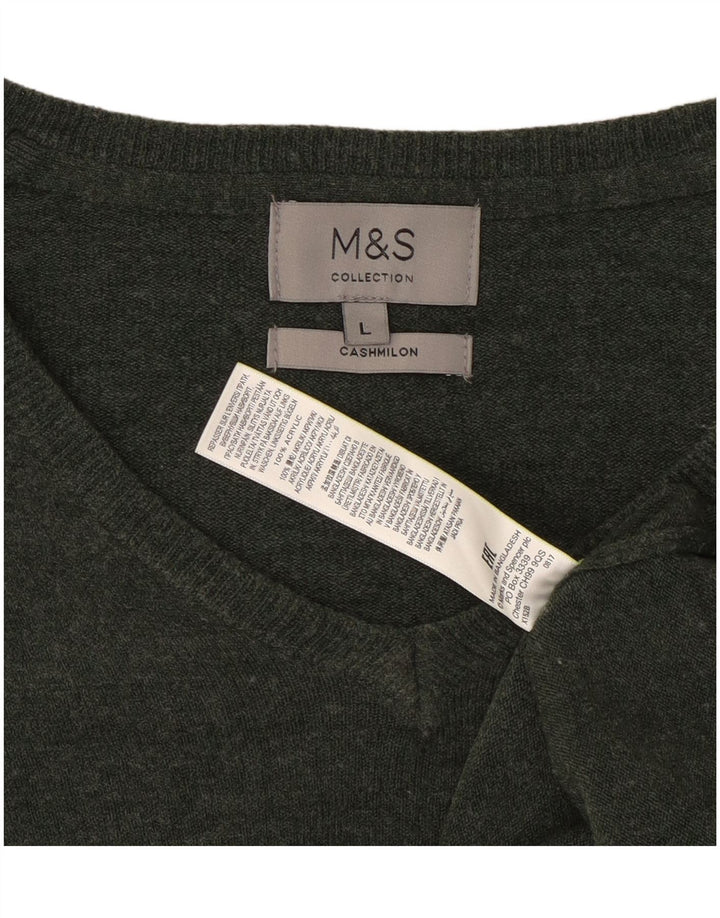 Marks & Spencer Herre V-hals sweater Stor Grøn