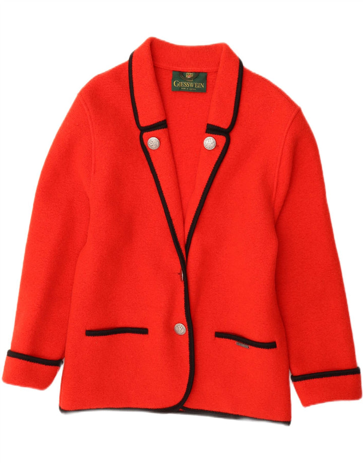 GIESSWEIN Womens 2 Button Blazer Jacket EU 42 Large Red New Wool