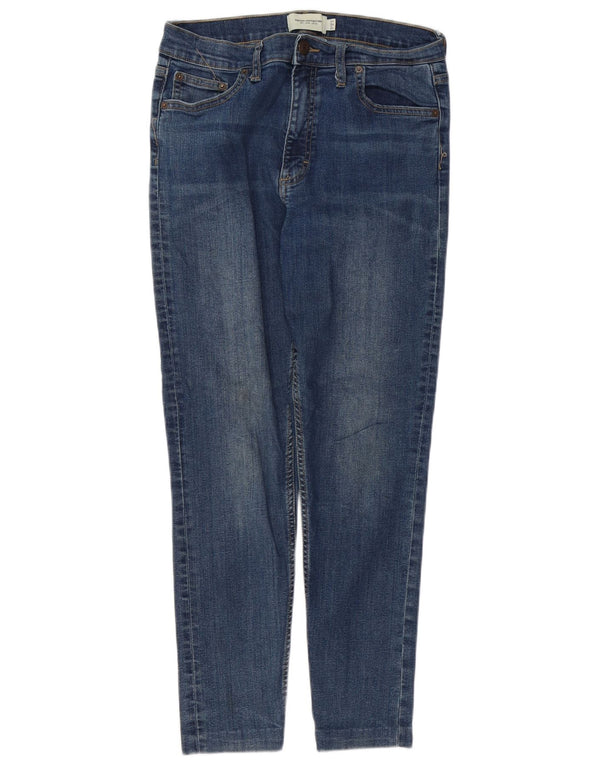 FRANSK FORBINDELSE Dame Slim Jeans UK 12 Medium W30 L27 Blå Bomuld
