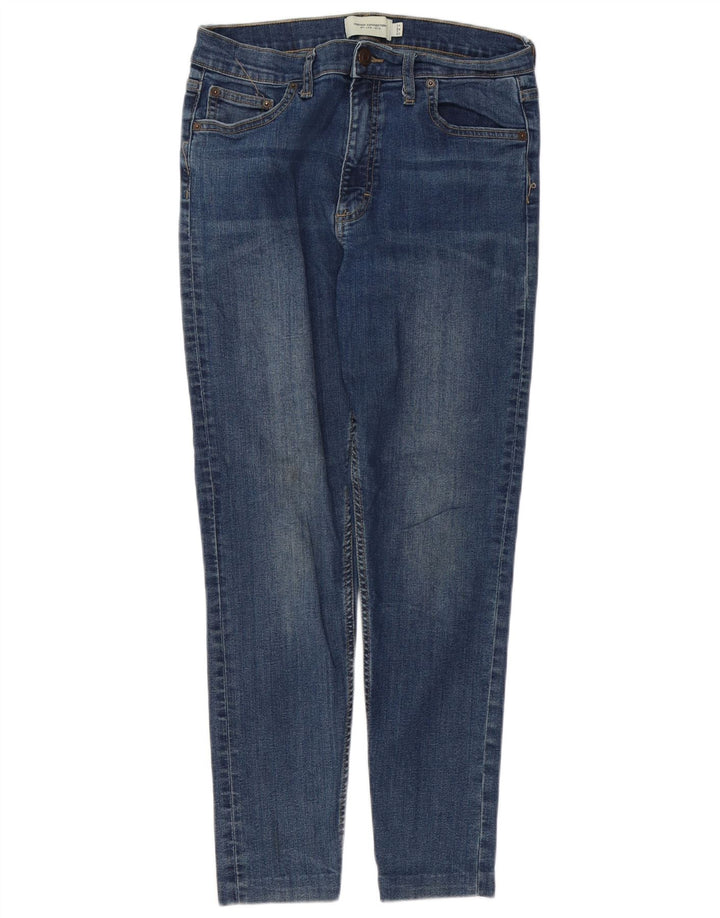 FRANSK FORBINDELSE Dame Slim Jeans UK 12 Medium W30 L27 Blå Bomuld