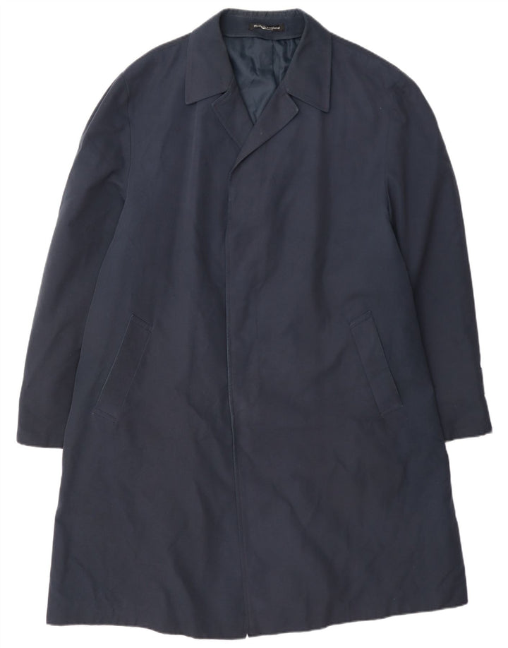 Dhobi Herre Overfrakke UK 38 Medium Navy Blue Polyester