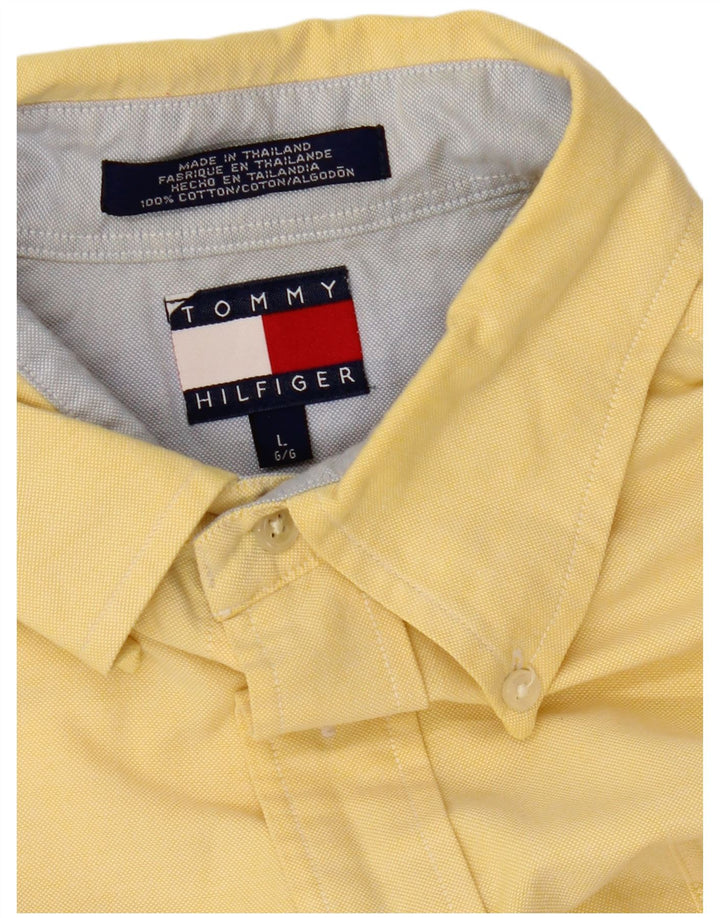 Tommy Hilfiger Herreskjorte Stor Gul Bomuld