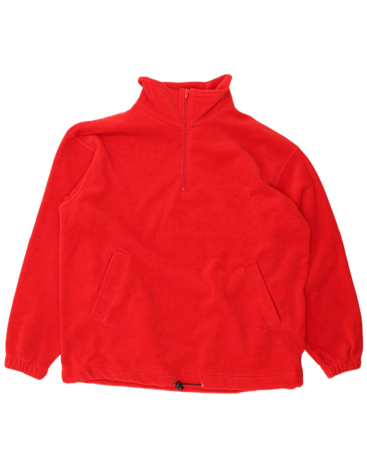 ELLESSE Fleece Jumper med lynlås til mænd 2XL Rød Polyester