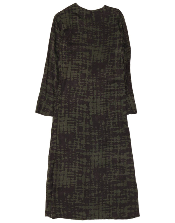 Zara Langærmet Maxikjole til kvinder UK 8 Small Green Tie Dye