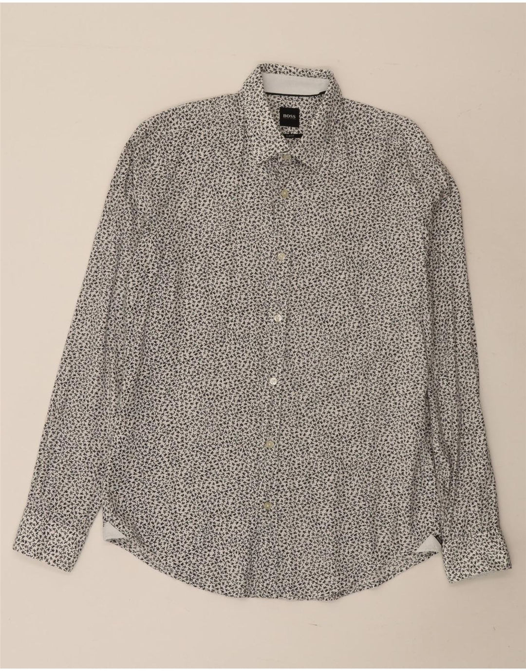 Hugo Boss Herre Slim Fit skjorte Medium White Floral Bomuld