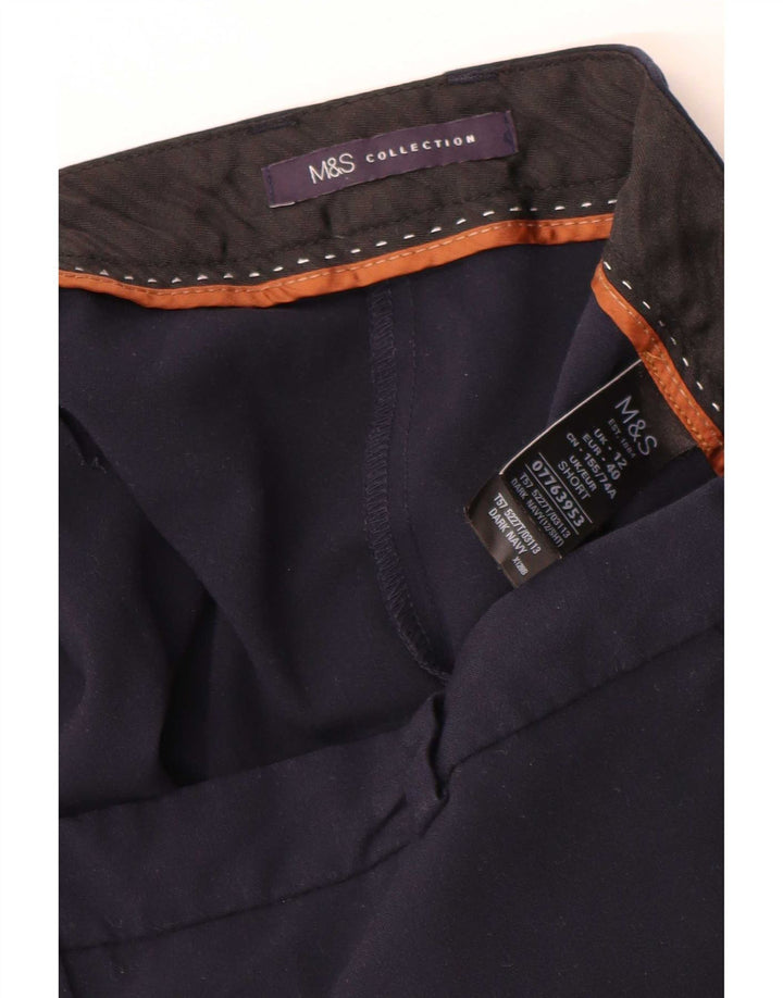Marks & Spencer jakkesætsbukser til kvinder UK 12 Medium W30 L28 Marineblå