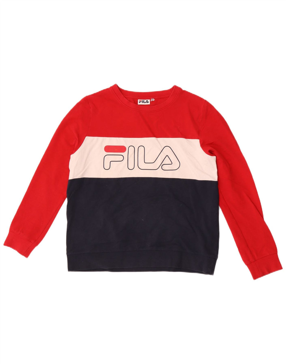 Fila Herre grafisk sweatshirt Jumper Lille flerfarvet Colourblock Bomuld
