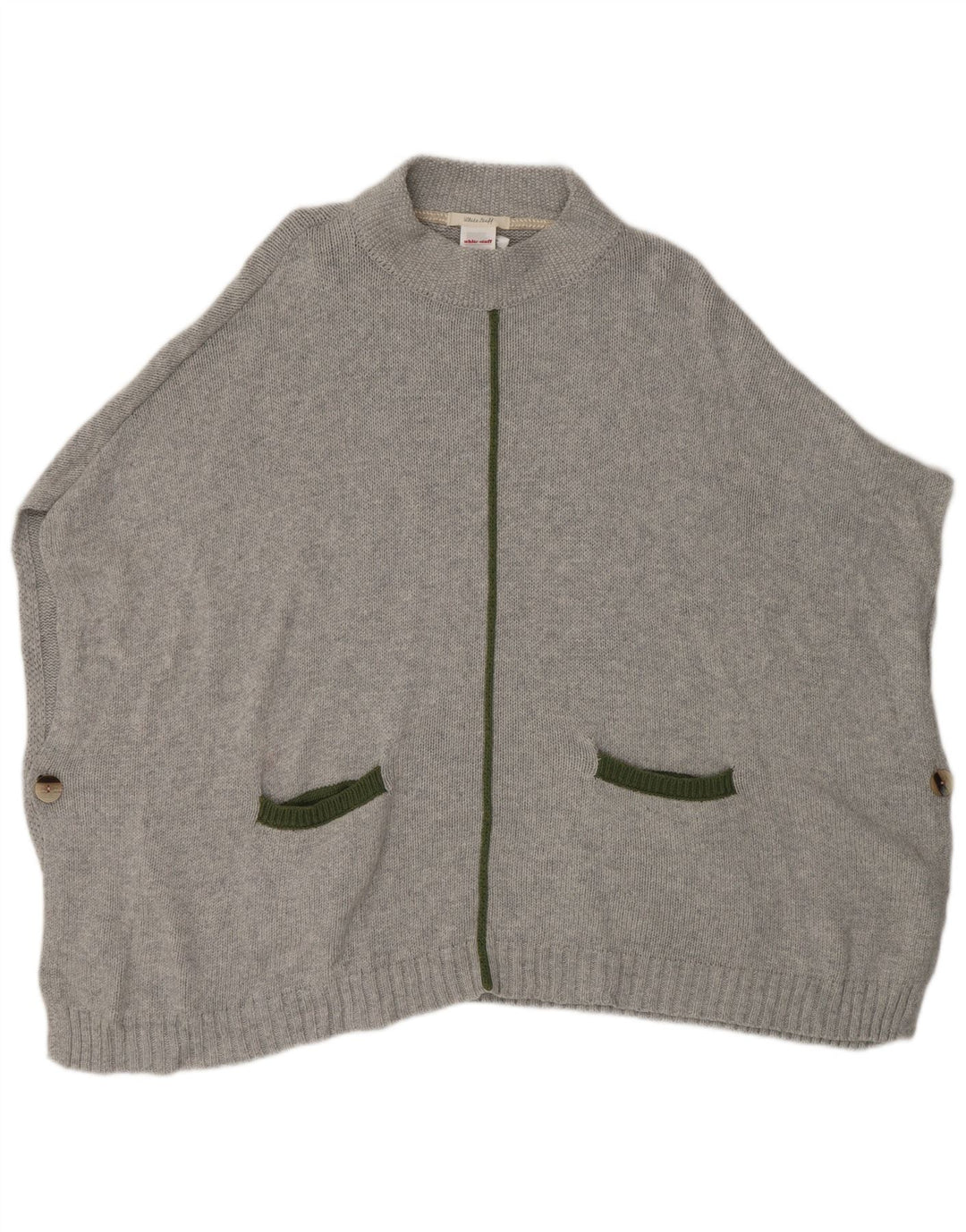 White Stuff Dame Poncho Jumper One Size Grå Bomuld
