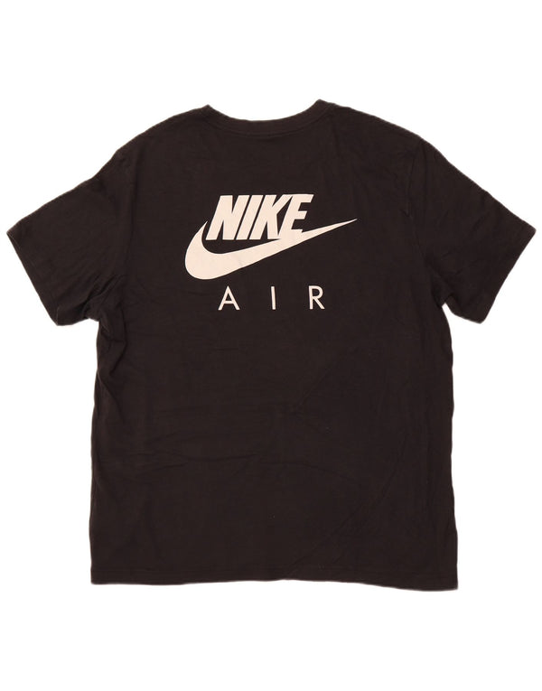 NIKE Grafisk T-shirt top til mænd XL Sort bomuld Sports