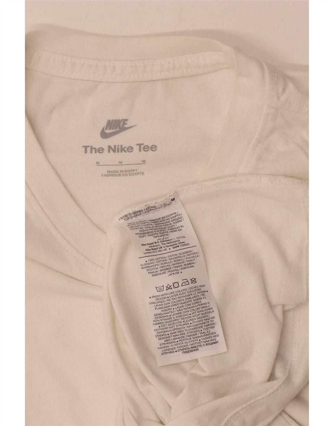 Nike T-shirt top mellem mænd, hvid bomuld