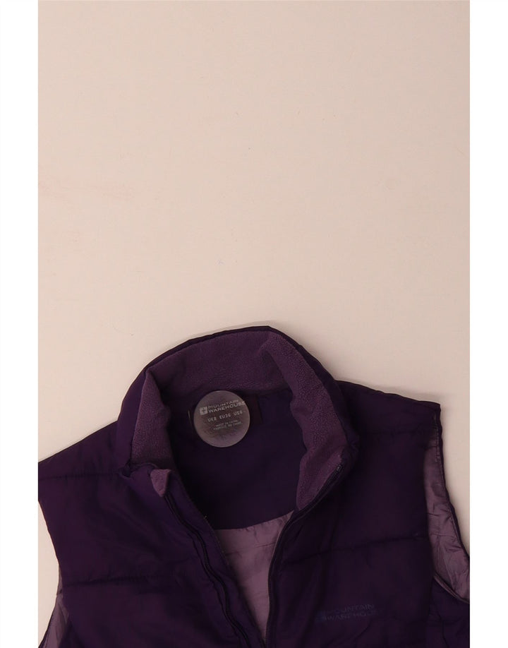 MOUNTAIN WAREHOUSE Womens Padded Gilet UK 8 Small  Purple Polyester