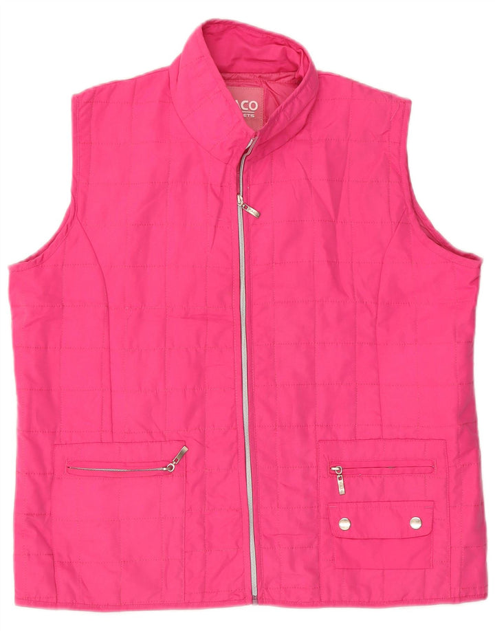 PACO Polstret Gilet til kvinder UK 18 XL Pink Polyester