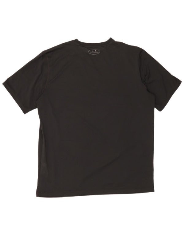 Under Armour Herre Heat Gear Grafisk T-Shirt Top XL Sort Polyester