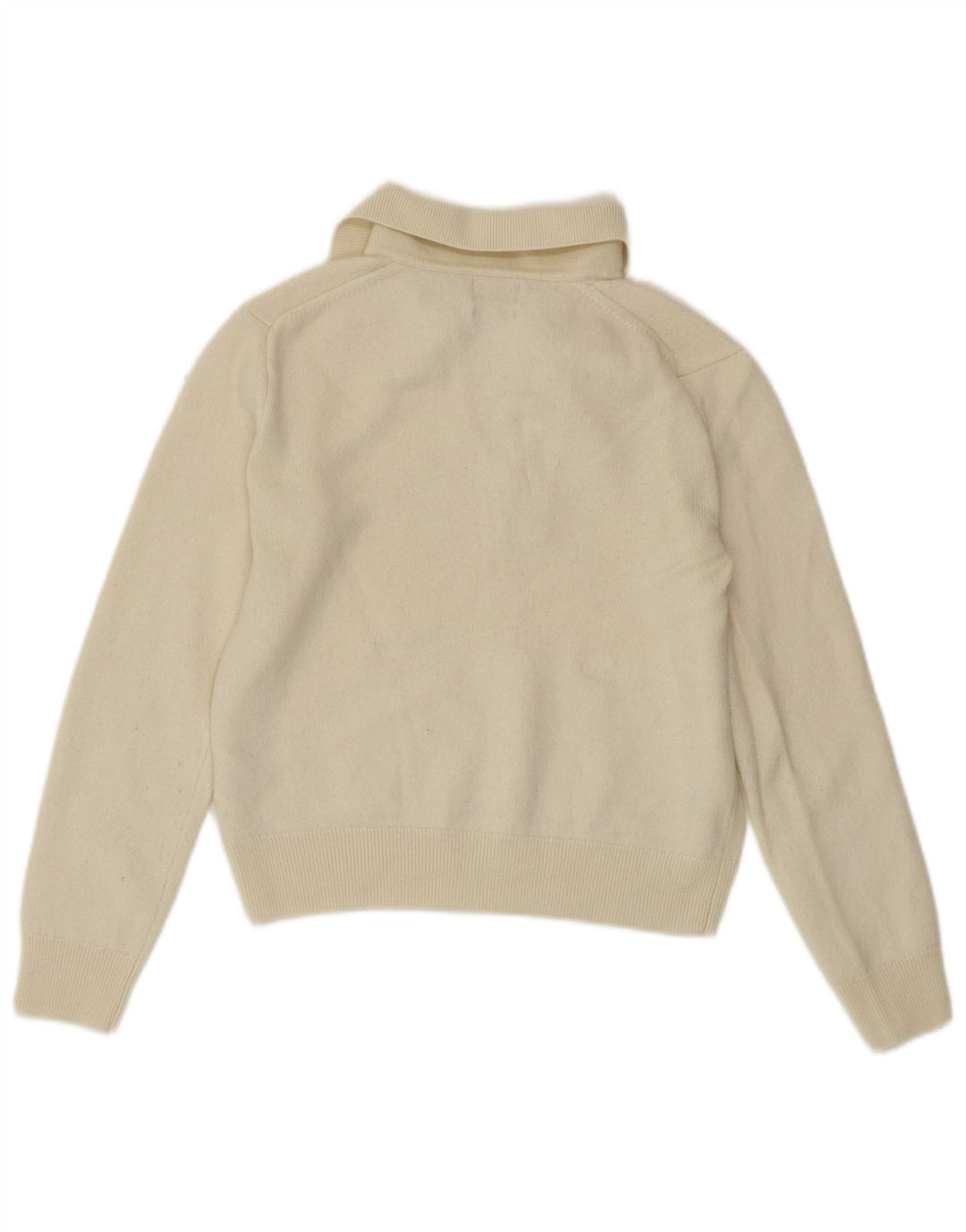 POLO RALPH LAUREN Dame Polo Neck sweater UK 10 Small Off White