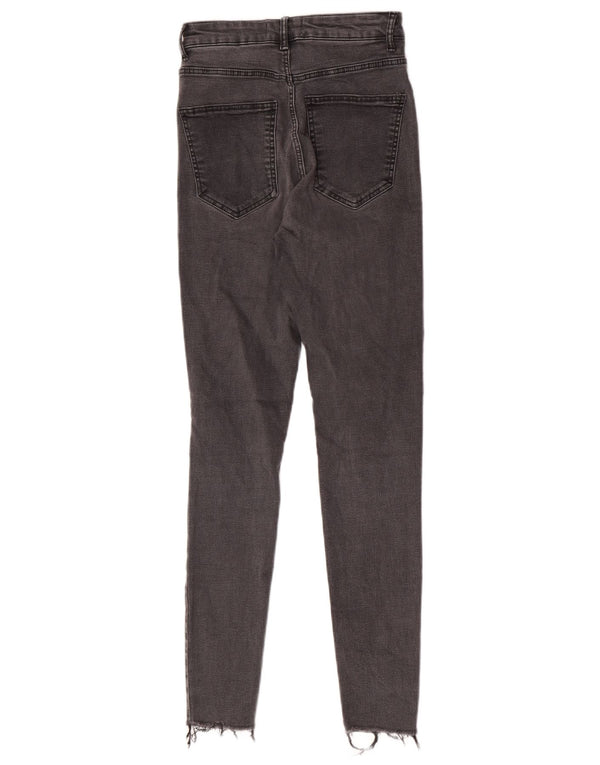 Zara Womens Distressed High Rise Jegging Jeans EU 38 Small W28 L28 Grå