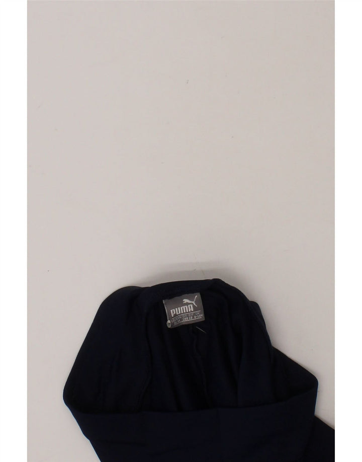 PUMA Girls Leggings 9-10 Years  Navy Blue Polyester Vintage Puma and Second-Hand Puma from Messina Hembry 