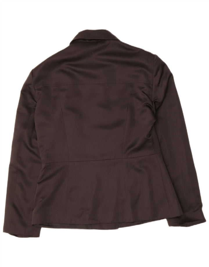 BENETTON Womens Bomber Jacket IT 46 Large Black Polyester