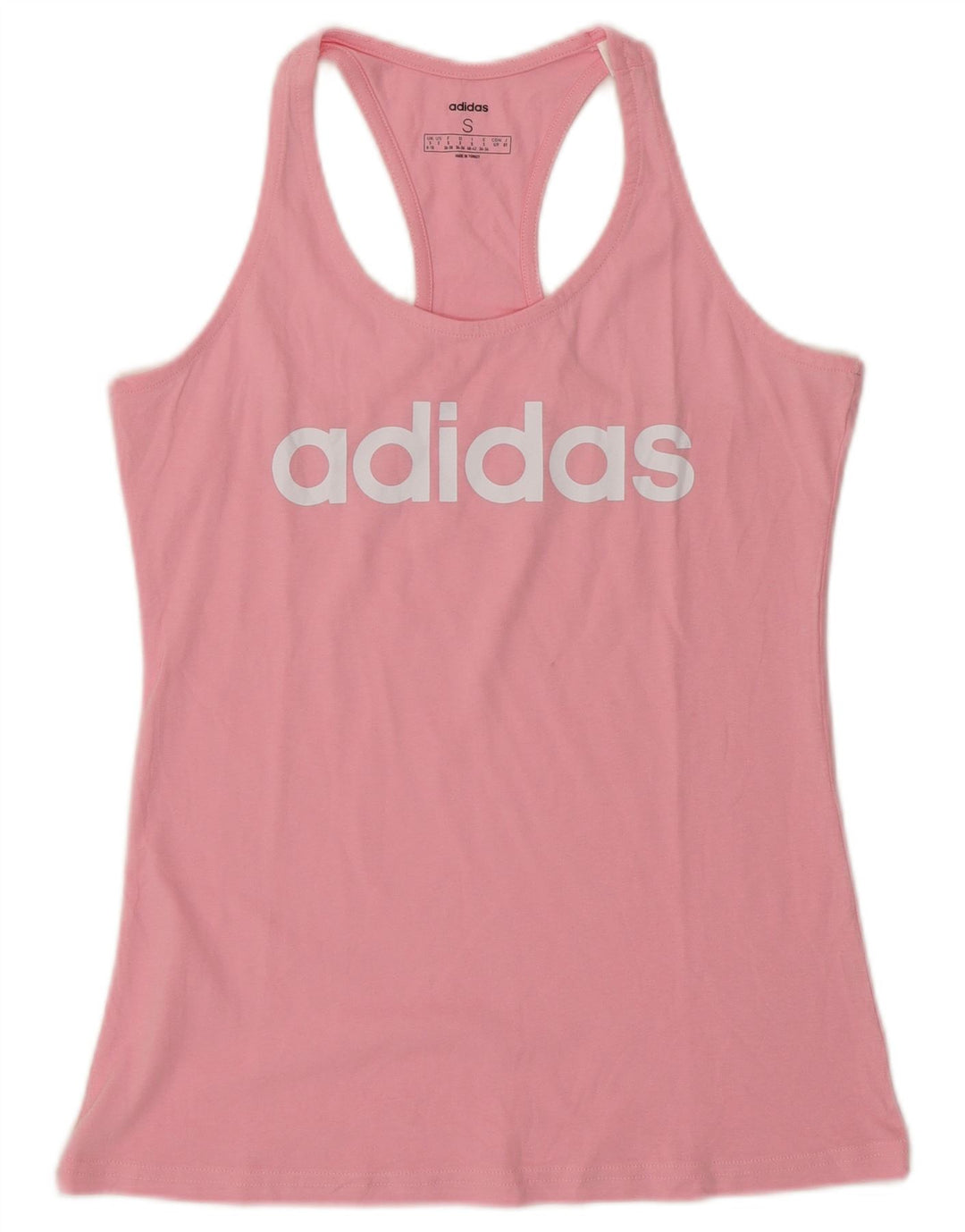 Adidas Dame Grafisk Vest Top UK 8/10 Small Pink