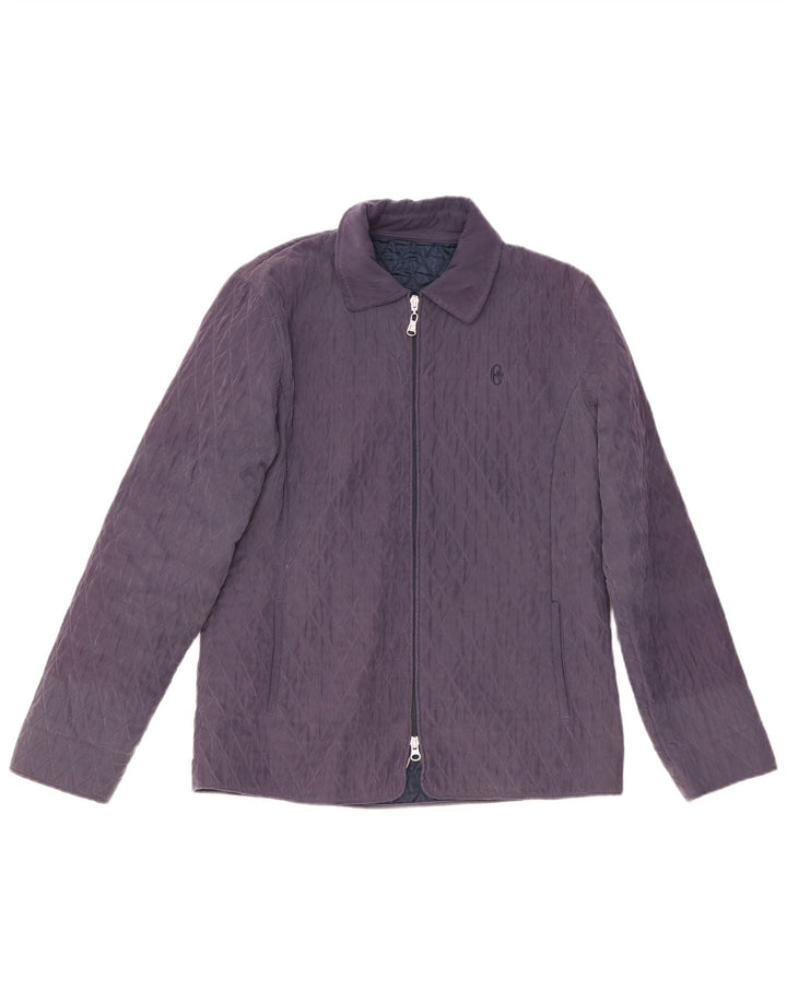Conte of Florence Quiltet jakke til kvinder IT 46 Large Navy Blue