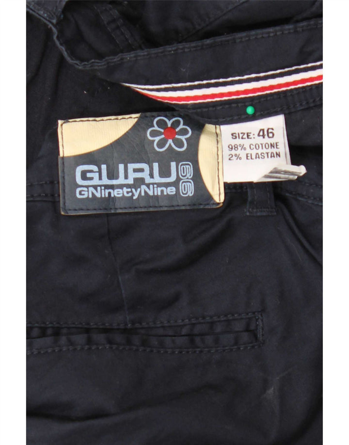 Guru Dame Chino Shorts IT 46 Large W34 Navy Blue Bomuld